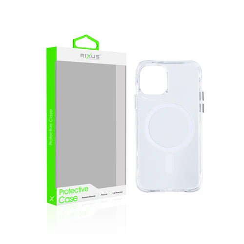 Capa Rixus Anti-Impacto em TPU transparente com MagSafe - iGrade