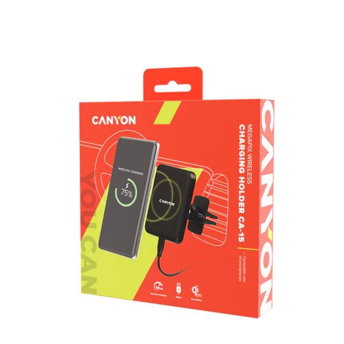 Carregador Magnético Wireless Auto 15W CANYON Acessórios - iGrade