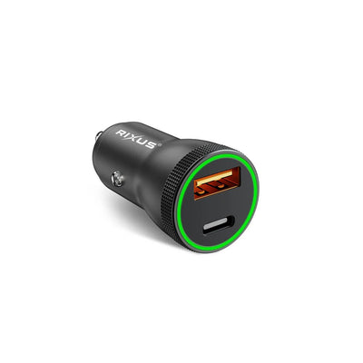Carregador de Carro USB-C + USB-A 20W Rixus Acessórios - iGrade